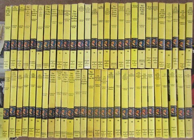 Vintage Nancy Drew Paper Hard Cover Books