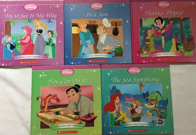 Qty 6 x 5 Disney Princess Collection Life Lessons Book Series