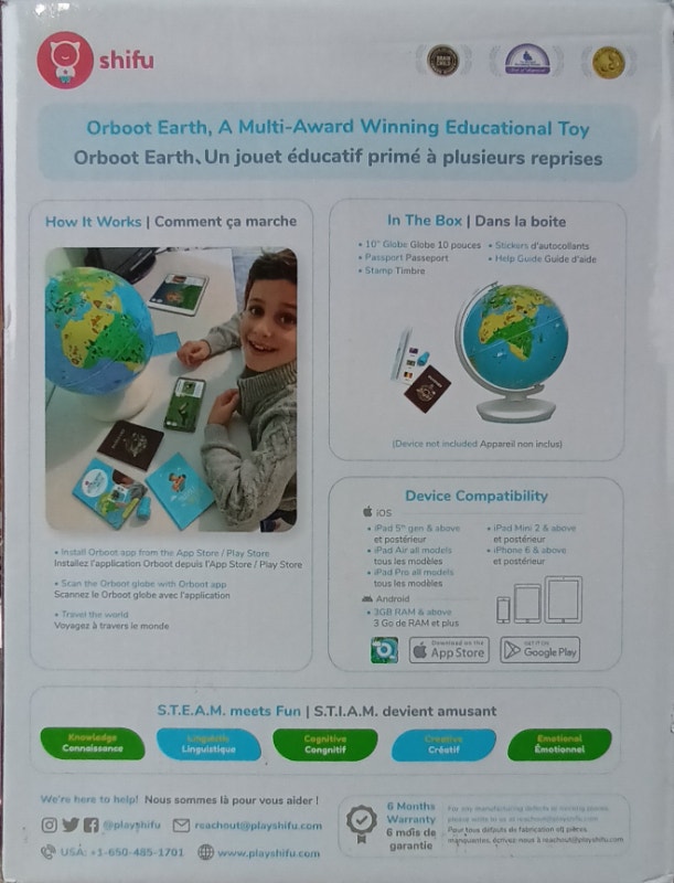 NEW PlayShifu Educational Globe - Orboot Earth & World Dinos - photo 2