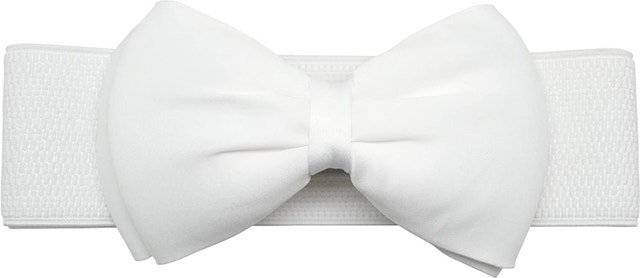 NEW White Meta-U Women Flower Elastic Wide Waist Belt - photo 4