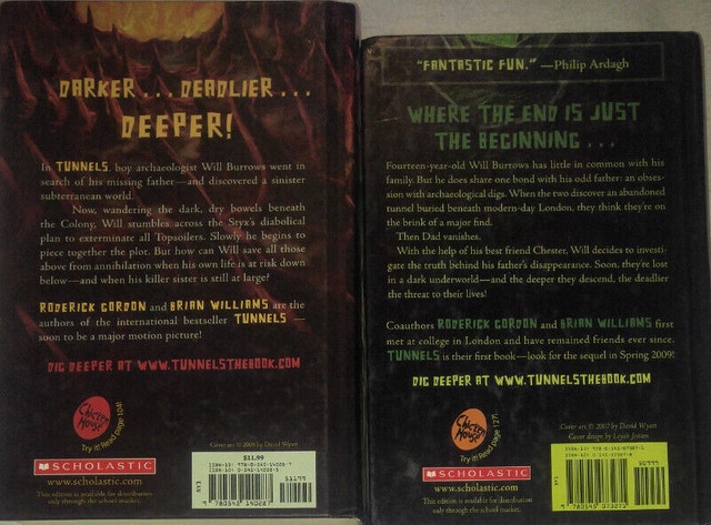 Deeper & Tunnels Hard Cover Books Roderick Gordon Brian Williams - photo 2