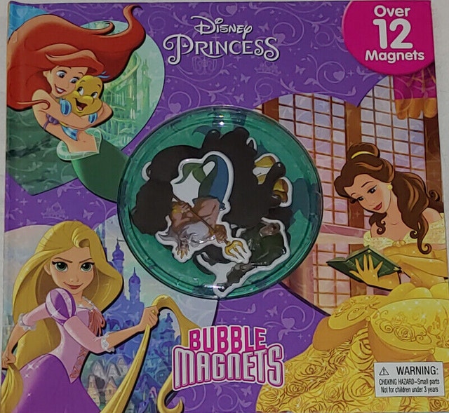 Disney Princess Bubble 12+ Magnets Hard Cover Book
