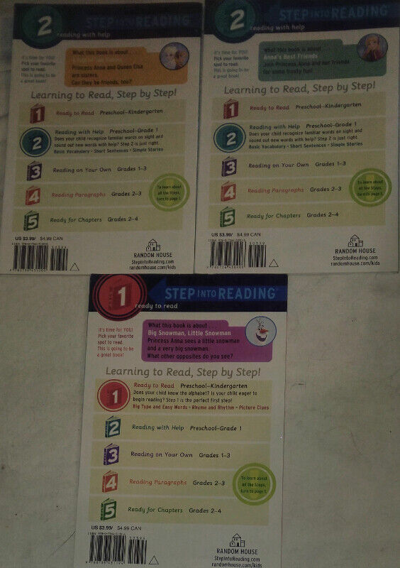 3 x Disney Frozen Step Into Reading Books - photo 2