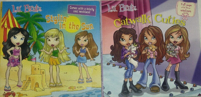 2 Lil Bratz Catwalk & Sun Books & 7 Dolls