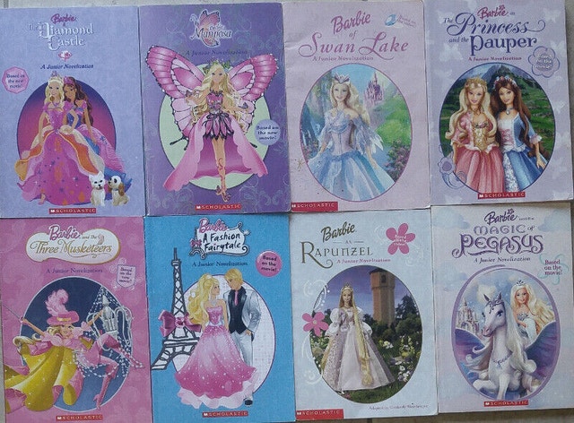 Qty 8 x Scholastic Barbie Junior Novelization Books