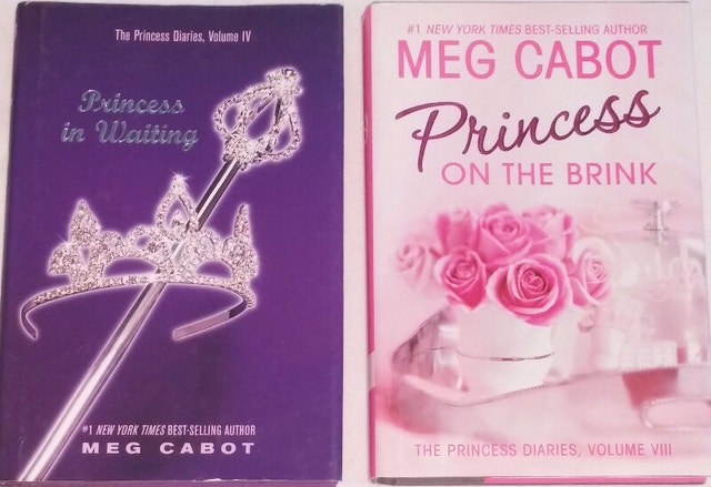 Qty 2 x Princess Diaries Hard Cover Books with Slip Covers
