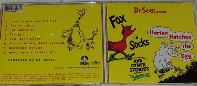 Dr. Seuss Fox in Socks and Other Stories CD - No Scratches