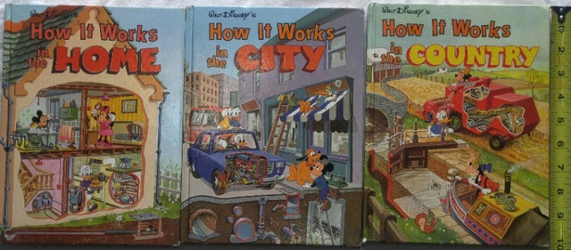 3 Vintage Disney's How It Works Hardcover Books