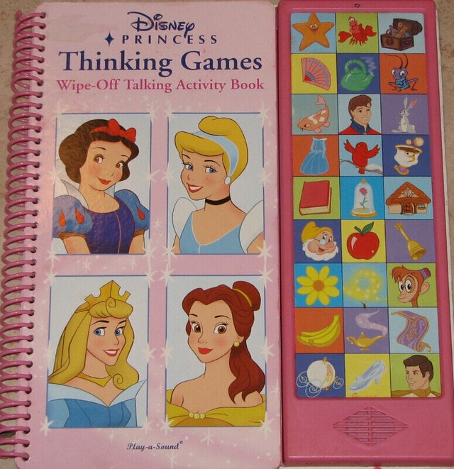 Disney Princess Thinking Games Wipe Off Talking Activity Book