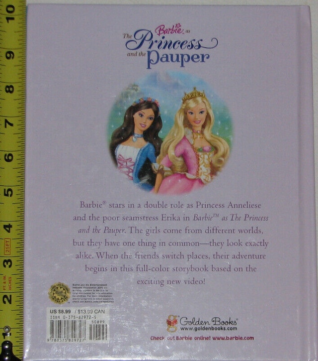 Barbie as The Princess and the Pauper Hard Cover Book by Golden - photo 2