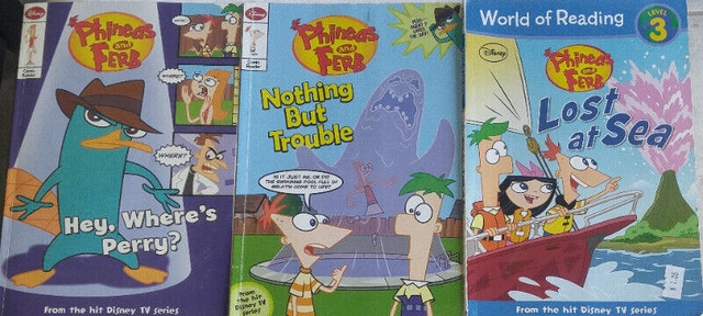 3 Phineas and Ferb Disney TV Series Books