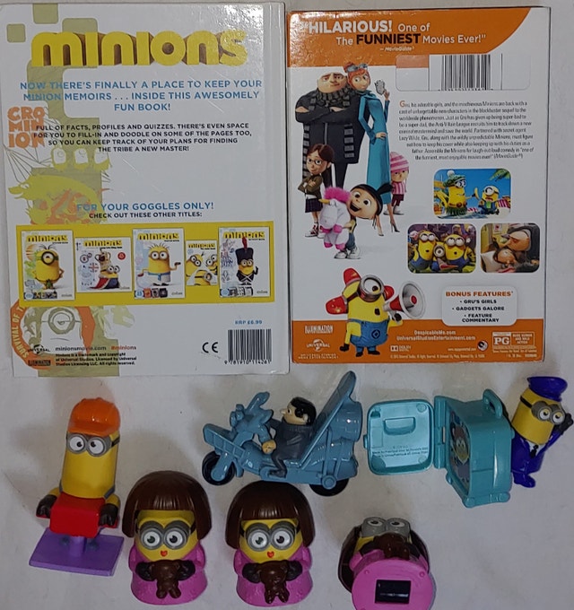Minions Fun Book & Despicable ME2 DVD & 6 Toys Figures - photo 2
