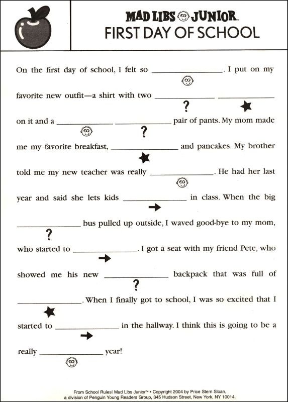 NEW School Rules! Mad Libs Junior: World's Greatest Word Game - photo 3