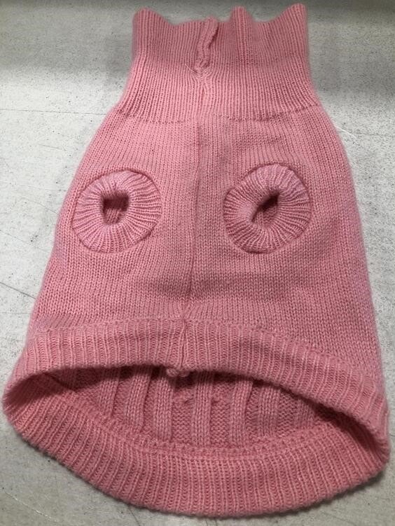 NEW Large Pink Knitted Turtle Neck Pet Dog Warm Winter Sweater - photo 3