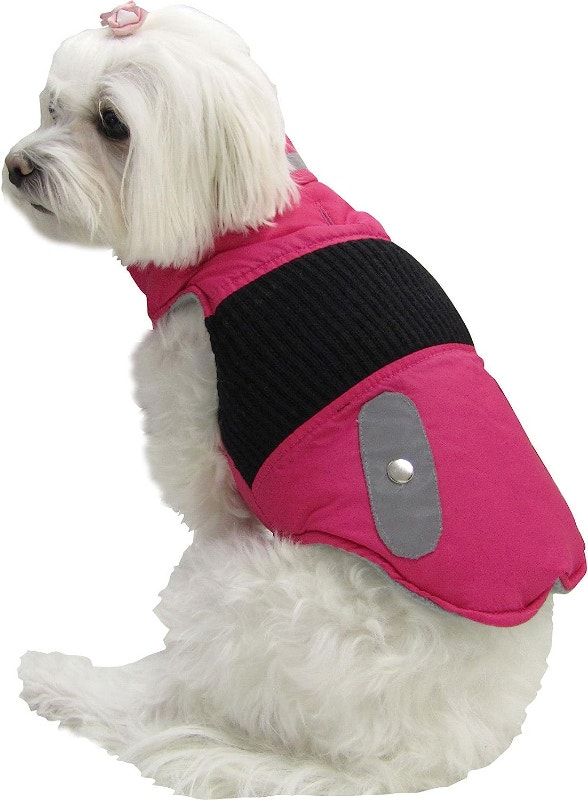 NEW Large Pink & Grey Fleece Dogit Style Sport Utility Vest