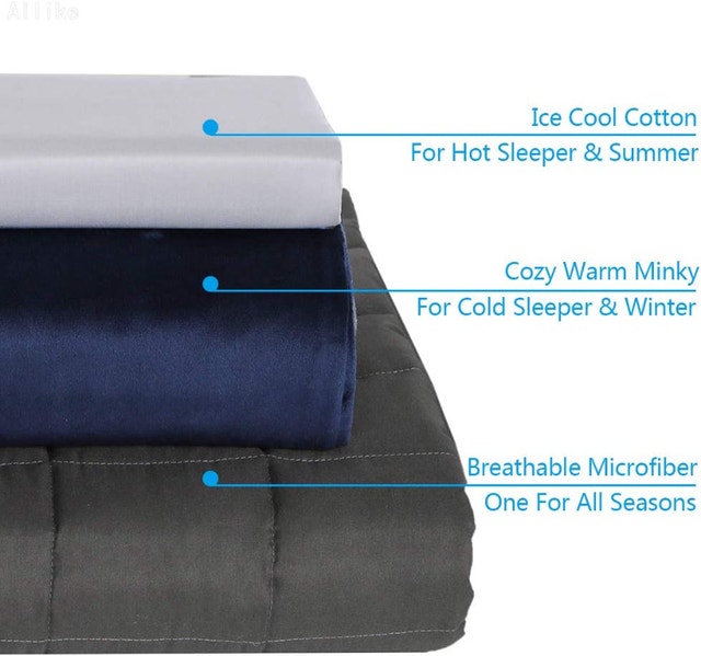 NEW Allike Cooling Weighted Blanket 20 & 25lbs - 60"x80" - photo 2