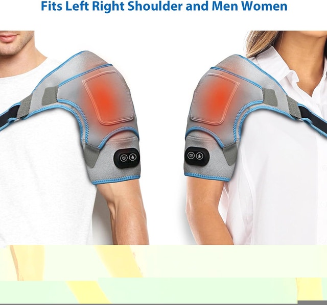 NEW Heated Shoulder Wrap Brace with Massage, Electric 3 Heat - photo 5