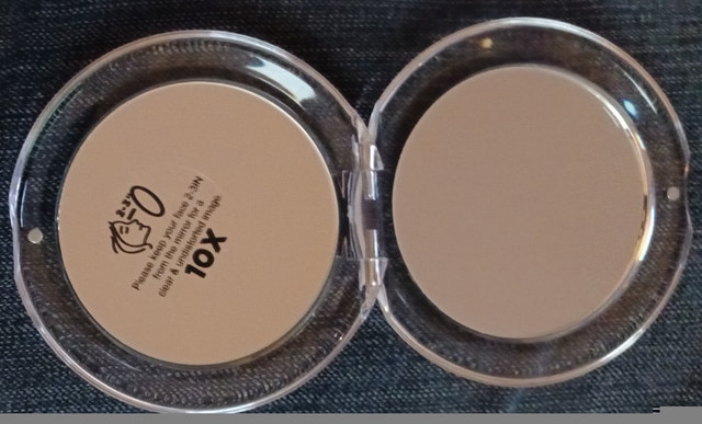 NEW 10x Magnifying Mirror - Compact Pocket Makeup Mirror Double - photo 5