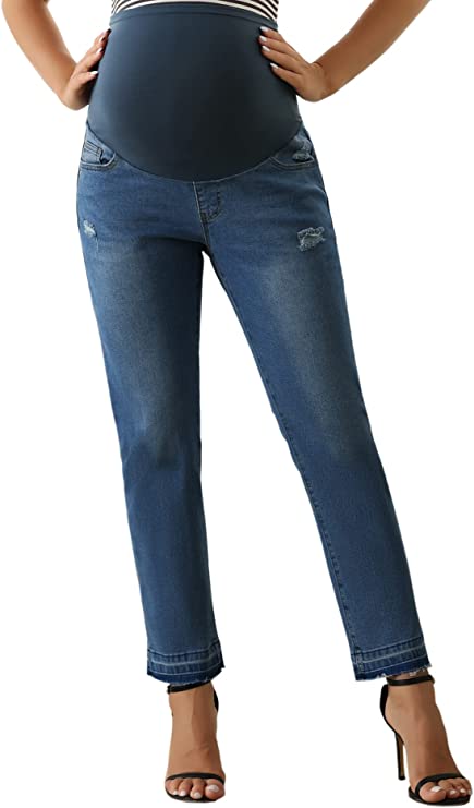 NEW 2XL Maacie Women Maternity Pregnancy Straight Leg Jeans - photo 2