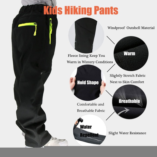 NEW LANBAOSI Black Kids Size 10 Waterproof Outdoor Lined Pants - photo 2