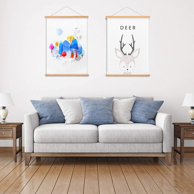 NEW 24" Wood Magnetic Poster Frame Hanger
