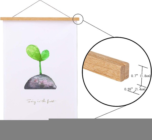 NEW 24" Wood Magnetic Poster Frame Hanger - photo 3