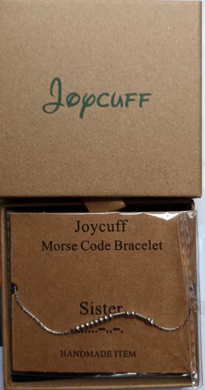 NEW JoycuFF Morse Code "Sister" Silver Bracelet - photo 2