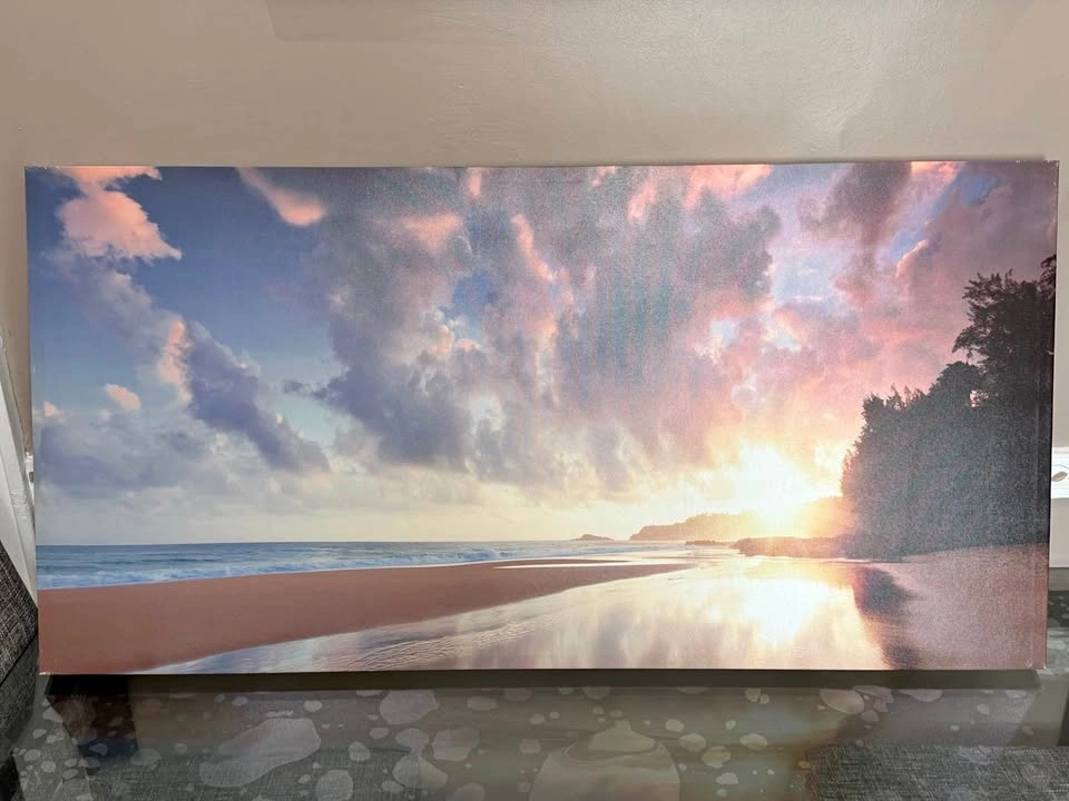 Beach Sunset Canvas Wall Art