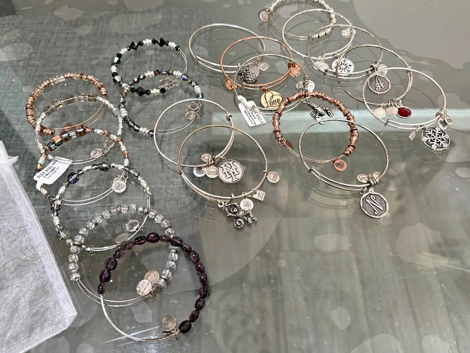 Alex and Ani Lot of 20 Bangle Bracelets, Swarovski / New