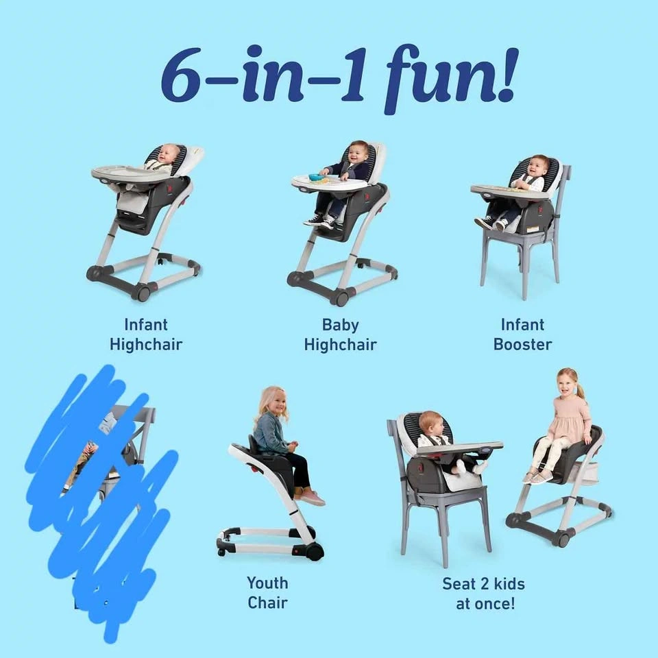 Graco Blossom 6-in-1 Highchair - photo 2