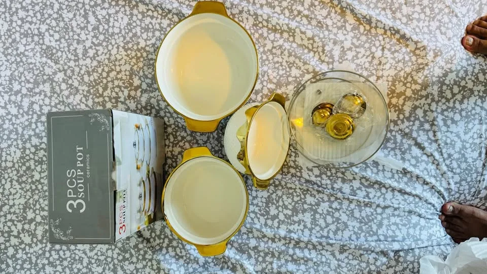 3-Piece Ceramic Soup Pot Set image indicator(3)