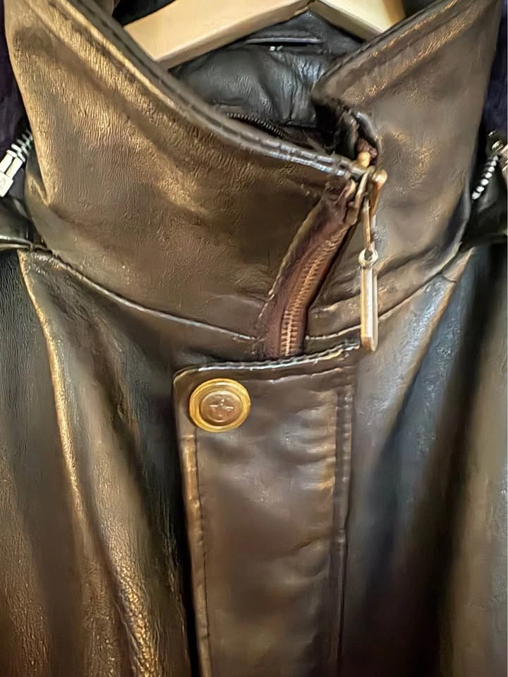Vintage Men’s Genuine Leather Hooded Parka / Jacket – Size 2XL - photo 2