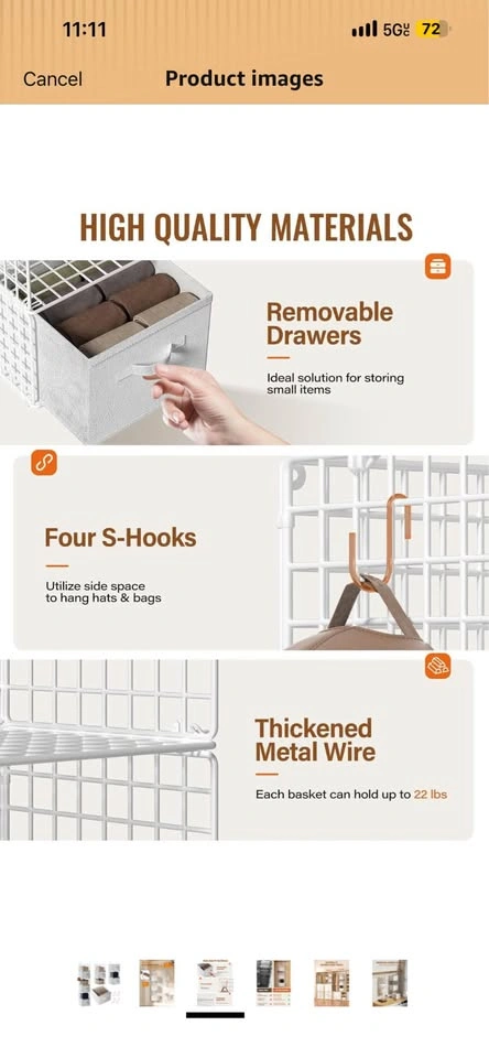6 Tier Closet Wire Organizers - photo 4