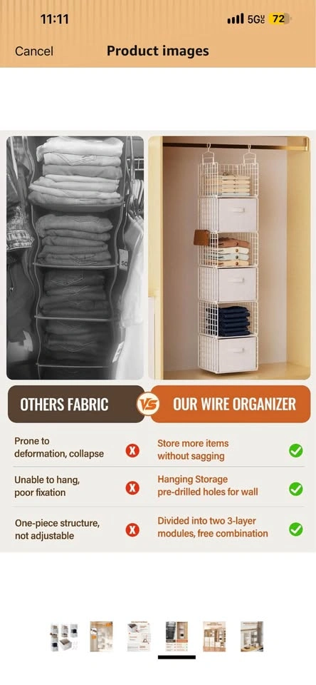 6 Tier Closet Wire Organizers - photo 5