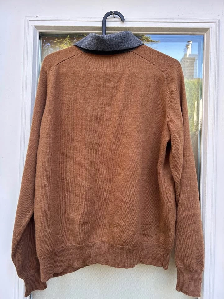 Brown Knit Polo Sweater - photo 2