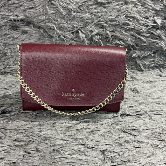 Kate spade Burgundy Saffiano Leather Chain Crossbody - photo 2