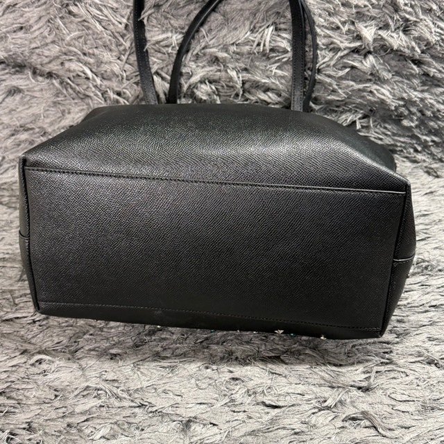 Coach Black Leather Star & Stud Embellished Tote - photo 4