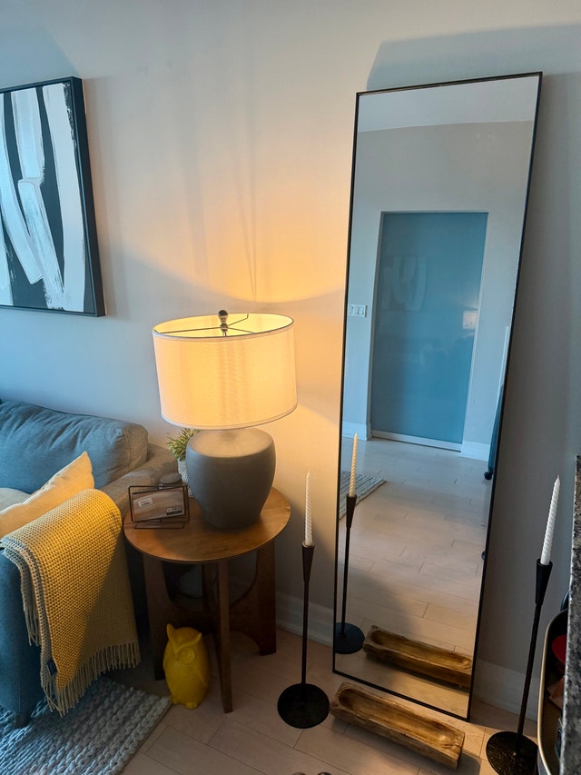 Full Length Mirror – Black Frame, 6ft