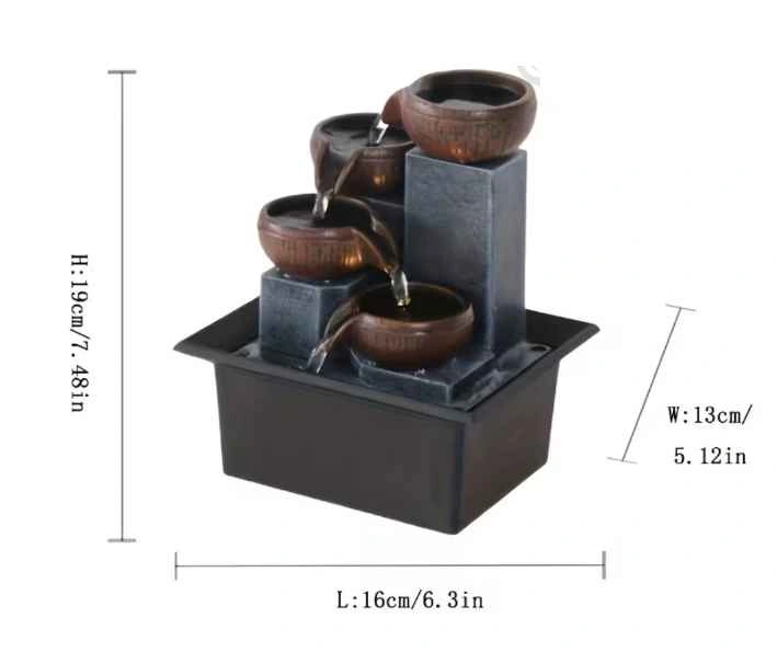Brand New In Box Tabletop Tiered Bowl Water Fountain - photo 3