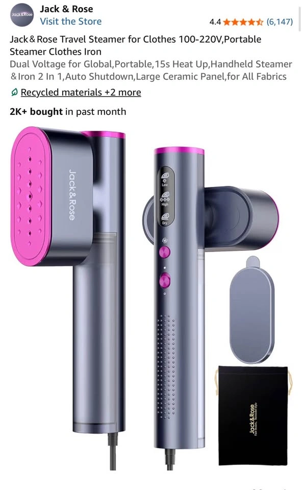Jack & Rose Travel Steamer for Clothes - photo 2