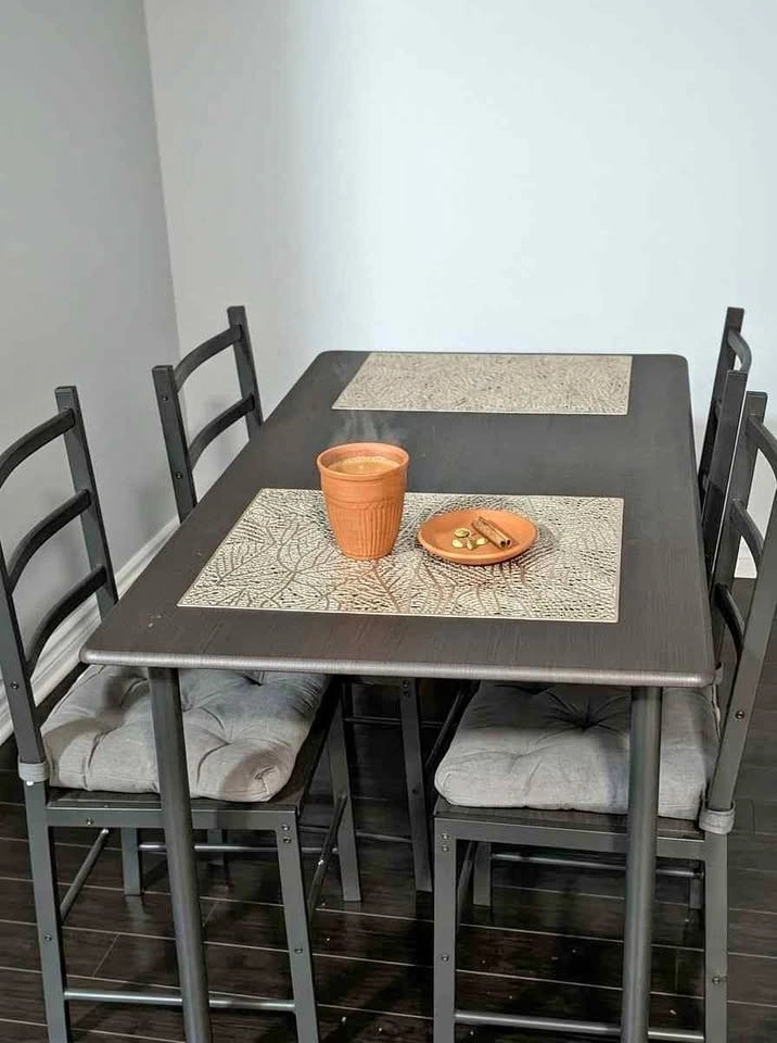 Compact 4-Chair Dining Table Set –  ( Moving out sale)