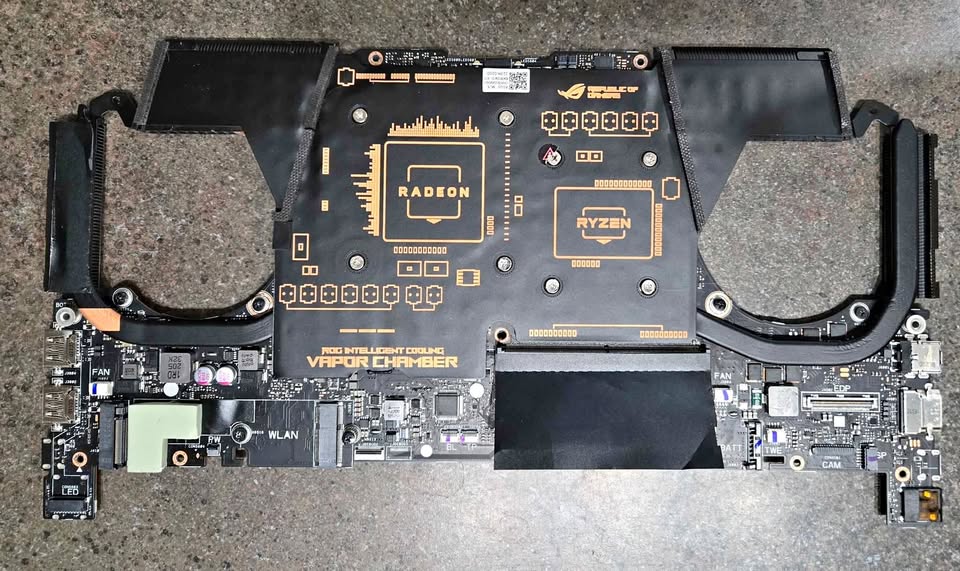 AMD Ryzen 9 6900HS CPU, Motherboard + Heat Sink. Radeon 680M GPU