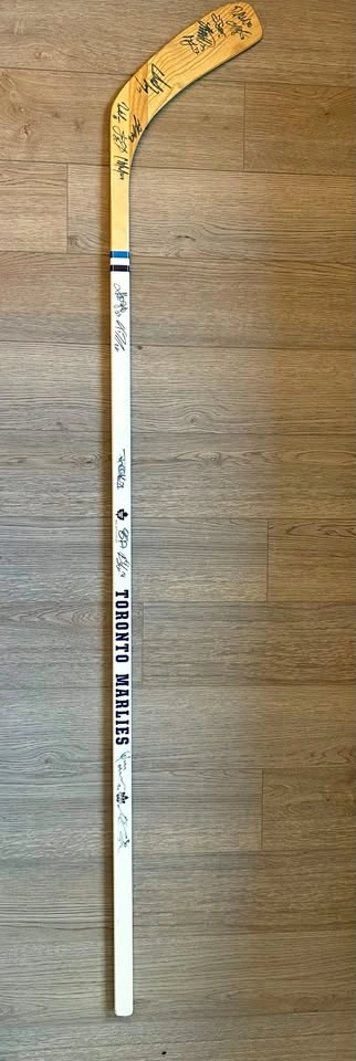 Toronto Marlies Team-Signed Hockey Stick + Letter of Authenticit