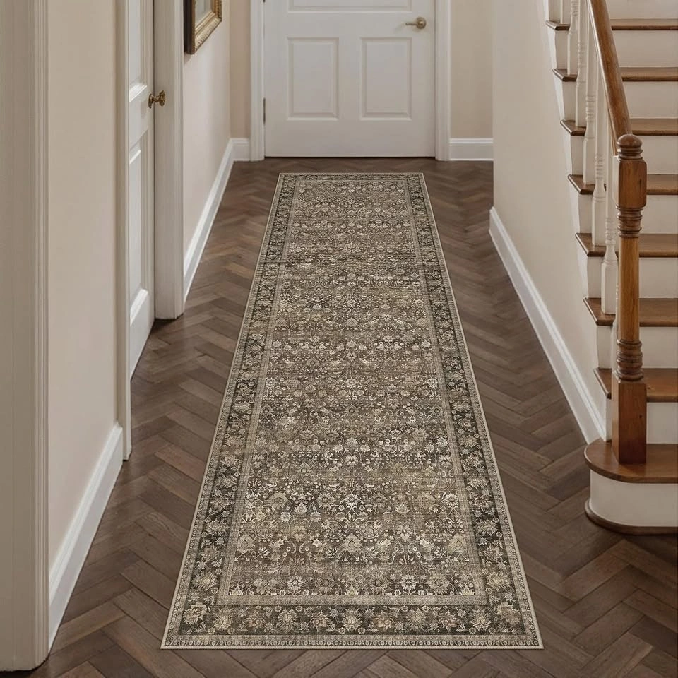 Hugear 2x8 Brown Vintage Runner Rug - photo 2