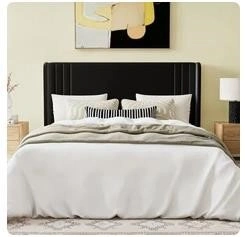 Full Size Velvet Upholstery Bed with Adjustable Headboard - photo 2