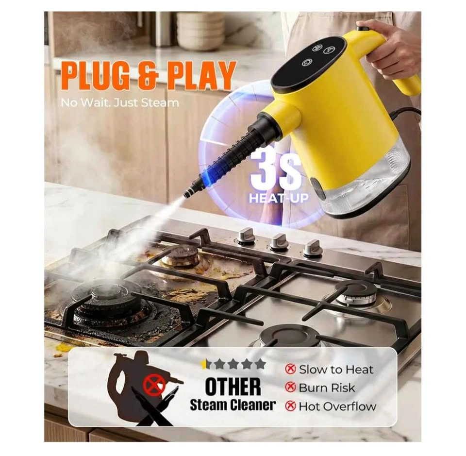 Handheld High Pressure Steam Cleaner - 2-Level Deep Clean - photo 3