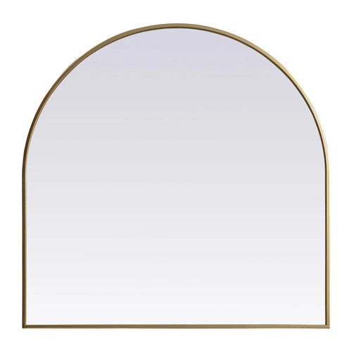 Elegant Lighting Arched Gold Frame Mirror 36" x 36"