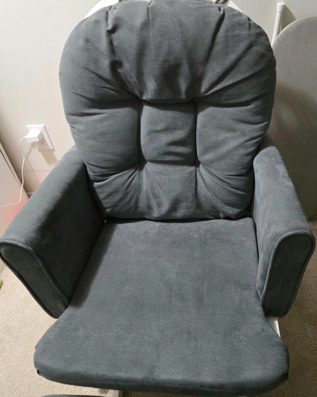 Wooden Rocking Chair & Stool
