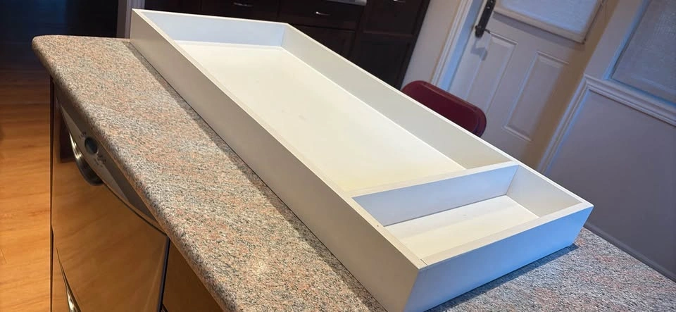 White Wooden Changing Table Topper - photo 2