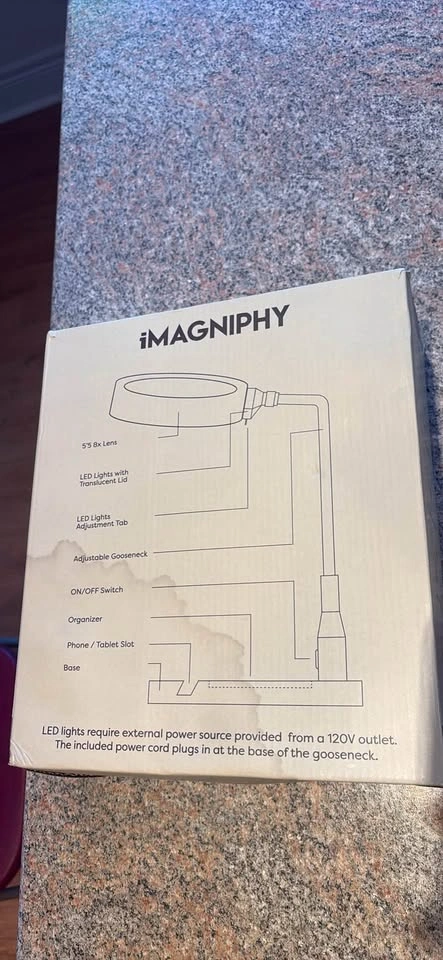 iMAGNIPHY Lighted Desktop Magnifier - photo 2